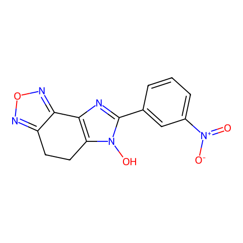 7-(3-nitrophenyl)-4,5-dihydro-6H-imidazo[4,5-e][2,1,3]benzoxadiazol-6-ol structure