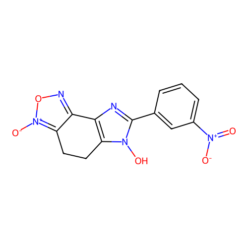 7-(3-nitrophenyl)-4,5-dihydro-6H-imidazo[4,5-e][2,1,3]benzoxadiazol-6-ol 3-oxide structure