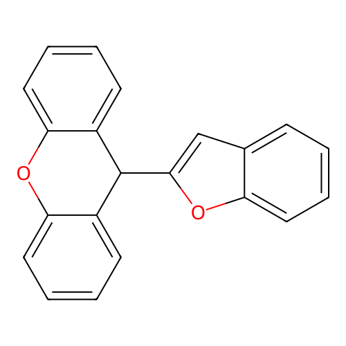 9-(1-benzofuran-2-yl)-9H-xanthene structure