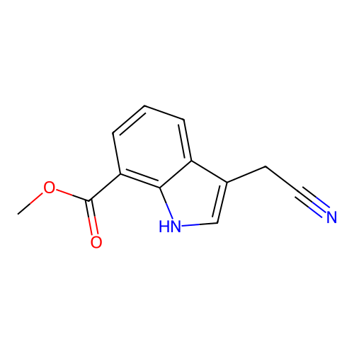 methyl 3-(cyanomethyl)-1H-indole-7-carboxylate structure