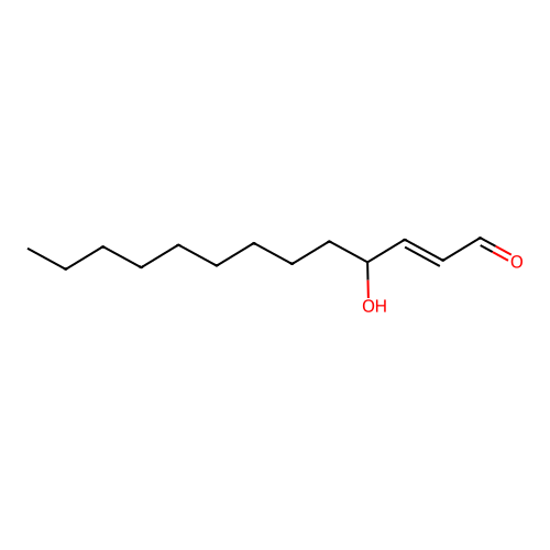 4-Hydroxy-2-tridecenal structure