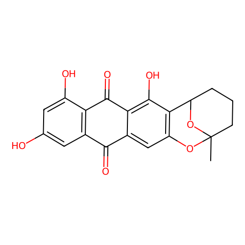 (+/-)-Averufin structure