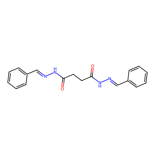 N,N'-bis(benzylideneamino)butanediamide structure