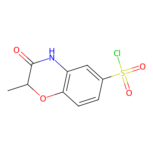 2-Methyl-3-oxo-3,4-dihydro-2H-benzo[1,4]oxazine-6-sulfonyl chloride structure