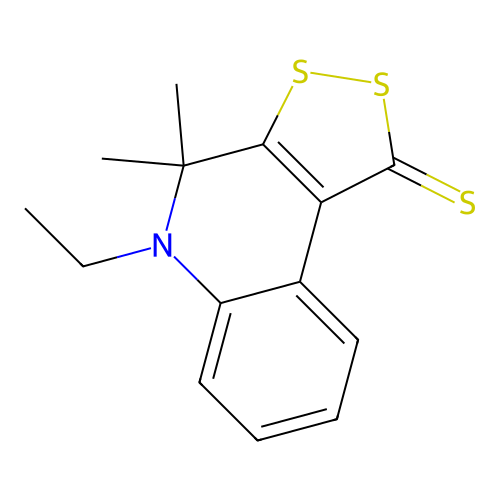 5-ethyl-4,4-dimethyl-4,5-dihydro-1H-[1,2]dithiolo[3,4-c]quinoline-1-thione structure