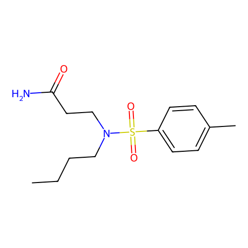 3-[Butyl-(4-methylphenyl)sulfonylamino]propanamide structure