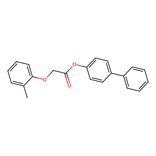 Biphenyl-4-yl (2-methylphenoxy)acetate structure