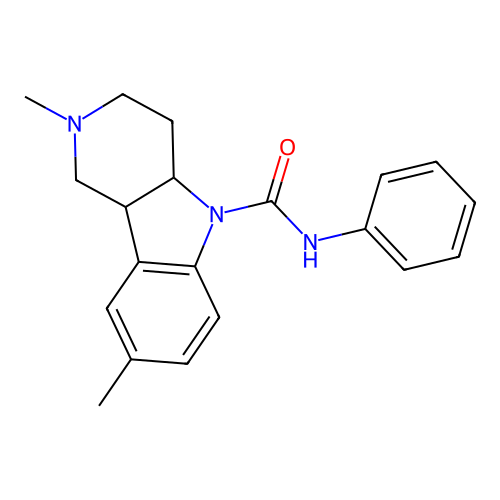 (2,8-dimethylpiperidino[4,3-b]indolin-5-yl)-N-benzamide structure