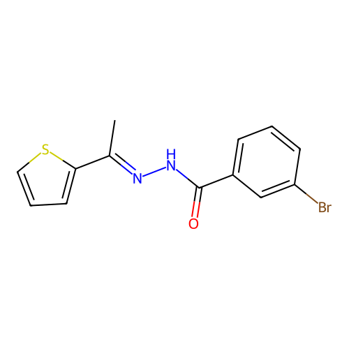 3-Bromo-N'-(1-(2-thienyl)ethylidene)benzohydrazide structure