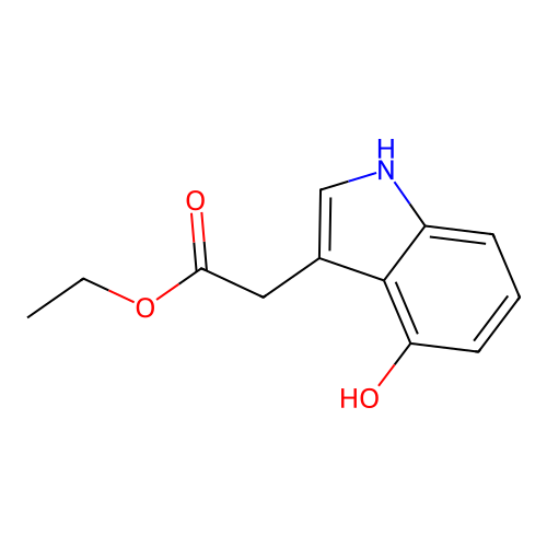 ethyl 2-(4-hydroxy-1H-indol-3-yl)acetate structure