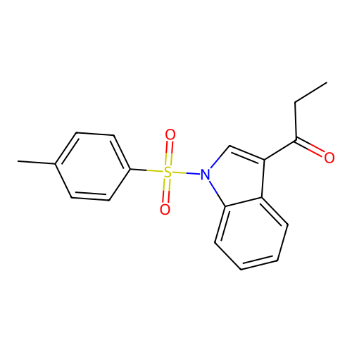 1-{1-[(4-Methylphenyl)sulfonyl]indol-3-yl}propan-1-one structure