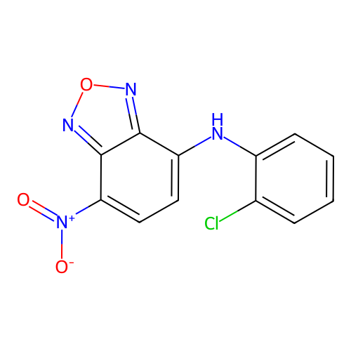 N-(2-chlorophenyl)-7-nitro-2,1,3-benzoxadiazol-4-amine structure