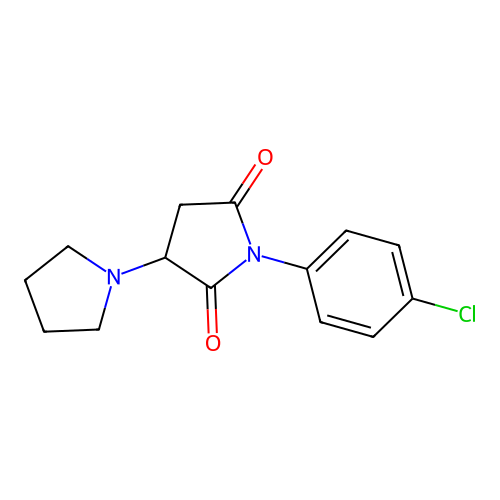 1-(4-Chlorophenyl)-3-pyrrolidinylazolidine-2,5-dione structure