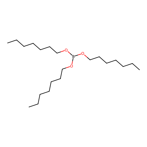 Triheptyl borate structure