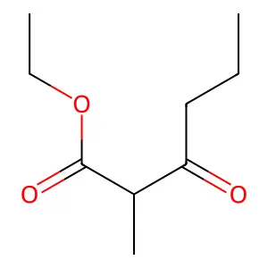 Ethyl 2-methyl-3-oxohexanoate structure