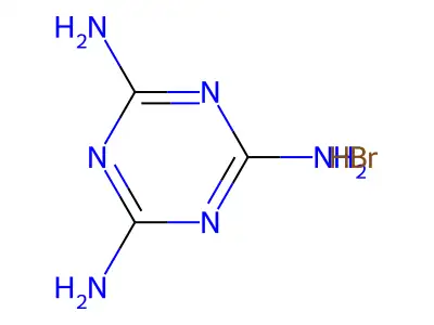 1,3,5-Triazin-1-ium-2,4,6-triamine;bromide structure