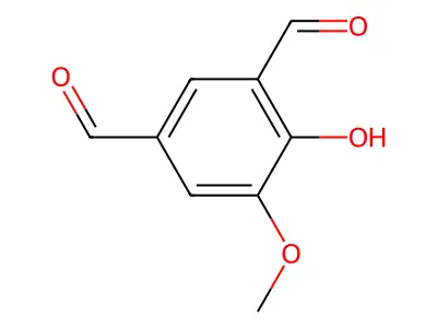 4-羟基-5-甲氧基间苯二甲醛 structure