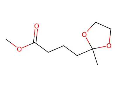 Methyl 2-methyl-1,3-dioxolane-2-butanoate structure