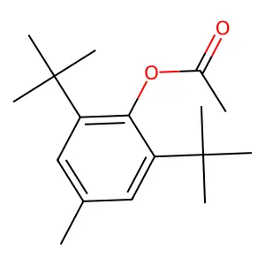 (2,6-Ditert-butyl-4-methylphenyl) acetate structure