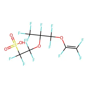 Perfluoro-3,6-dioxa-4-methyl-7-octene-1-sulfonic acid structure