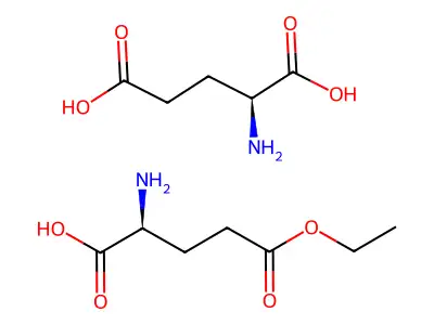 Glutamic acid-5-ethyl glutamate copolymer structure