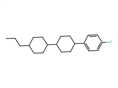 1-Fluoro-4-[4-(4-propylcyclohexyl)cyclohexyl]benzene structure
