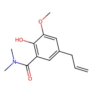 Benzamide, 5-allyl-N,N-dimethyl-2-hydroxy-3-methoxy- structure