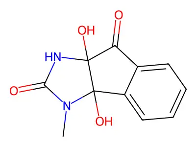 3a,8a-Dihydroxy-3-methyl-1,3,3a,8a-tetrahydroindeno[1,2-d]imidazole-2,8-dione structure