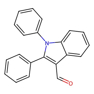 1,2-diphenyl-1H-indole-3-carbaldehyde structure