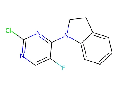 2-Chloro-5-fluoro-4-indolinylpyrimidine structure