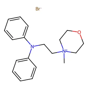 Morpholinium, 4-(2-(diphenylamino)ethyl)-4-methyl-, bromide structure