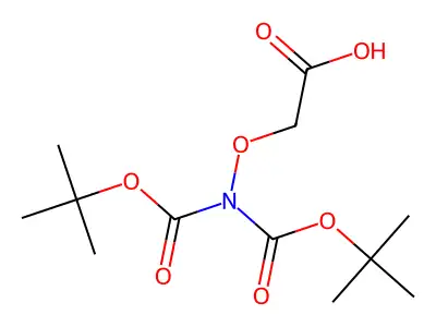 ((Bis((1,1-dimethylethoxy)carbonyl)amino)oxy)acetic acid structure