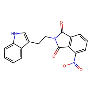 2-[2-(1H-indol-3-yl)ethyl]-4-nitroisoindole-1,3-dione structure