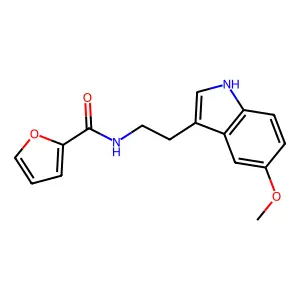 N-[2-(5-methoxy-1H-indol-3-yl)ethyl]furan-2-carboxamide structure