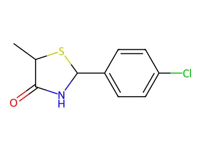 2-(4-Chlorophenyl)-5-methyl-1,3-thiazolidin-4-one structure