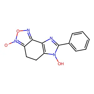 6-Hydroxy-3-oxido-7-phenyl-4,5-dihydroimidazo[4,5-e][2,1,3]benzoxadiazol-3-ium structure
