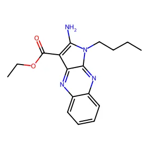 ethyl 2-amino-1-butyl-1H-pyrrolo[2,3-b]quinoxaline-3-carboxylate structure