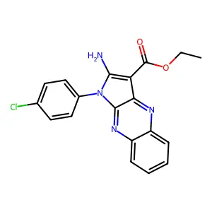 Ethyl 2-amino-1-(4-chlorophenyl)pyrrolo[3,2-b]quinoxaline-3-carboxylate structure
