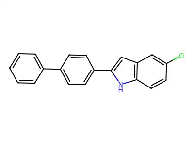 2-(biphenyl-4-yl)-5-chloro-1H-indole structure