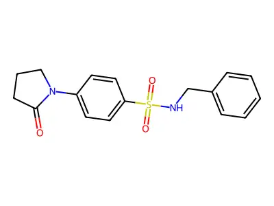 N-benzyl-4-(2-oxopyrrolidin-1-yl)benzenesulfonamide structure