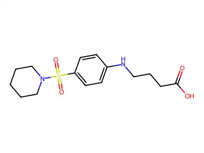 4-((4-(Piperidin-1-ylsulfonyl)phenyl)amino)butanoic acid structure