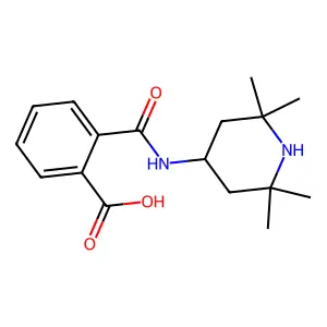 2-((2,2,6,6-Tetramethylpiperidin-4-yl)carbamoyl)benzoic acid structure