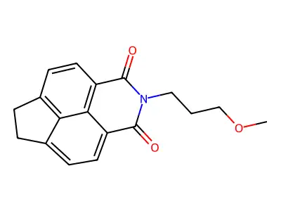 2-(3-methoxypropyl)-6,7-dihydro-1H-indeno[6,7,1-def]isoquinoline-1,3(2H)-dione structure