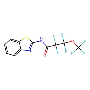 N-(1,3-Benzothiazol-2-yl)-2,2,3,3-tetrafluoro-3-(trifluoromethoxy)propanamide structure