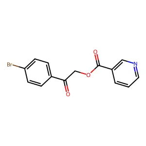 2-(4-Bromophenyl)-2-oxoethyl nicotinate structure