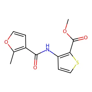 Methyl 3-{[(2-methylfuran-3-yl)carbonyl]amino}thiophene-2-carboxylate structure
