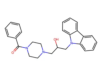 [4-(3-Carbazol-9-yl-2-hydroxy-propyl)-piperazin-1-yl]-phenyl-methanone structure