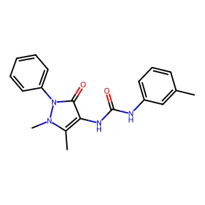 1-(1,5-Dimethyl-3-oxo-2-phenylpyrazol-4-yl)-3-(3-methylphenyl)urea structure
