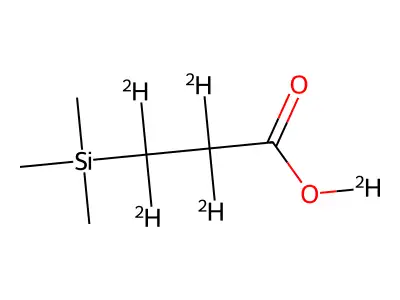 3-(Trimethylsilyl)(2,2,3,3-2H4)propionic (2H)acid structure
