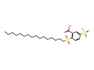 5-(Chlorosulfonyl)-2-(hexadecylsulfonyl)benzoic acid structure